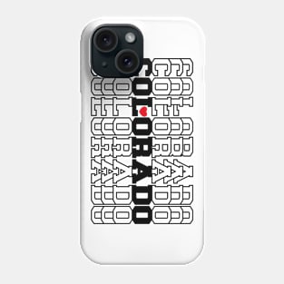 I Love CO Mirror Words Phone Case