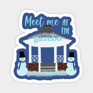 Meet Me at the Winter Gazebo Magnet