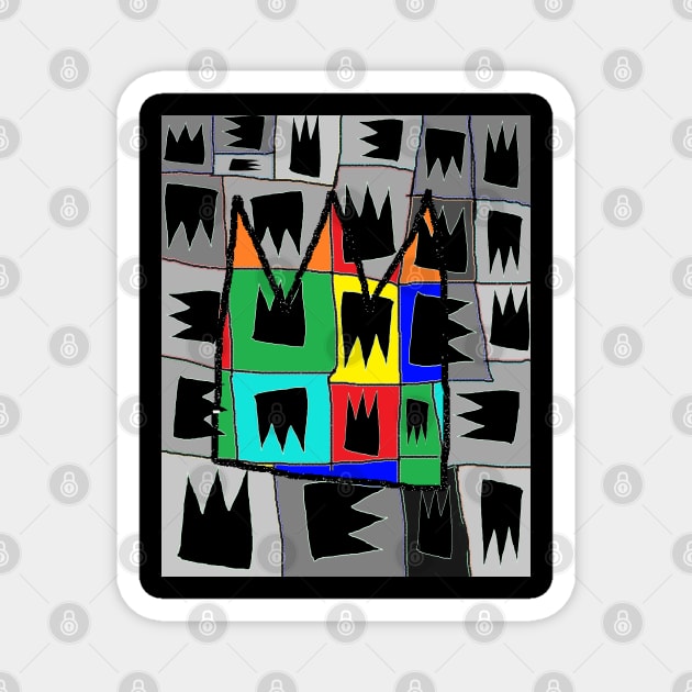 Crown Graffiti Pop Art Magnet by LowEndGraphics