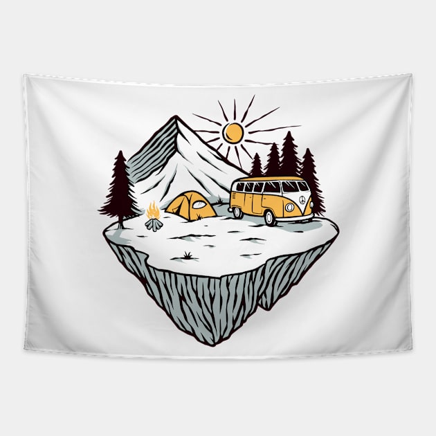 Camping Tapestry by TambuStore