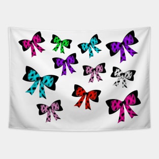 Multi colored bows Tapestry