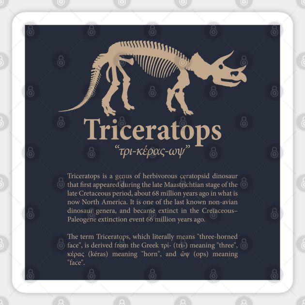 Science Museum Treceratops - Series - Sticker