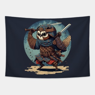 Owl Ninja Warrior Japen Anime Tapestry