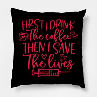 nurse coffee lover Pillow