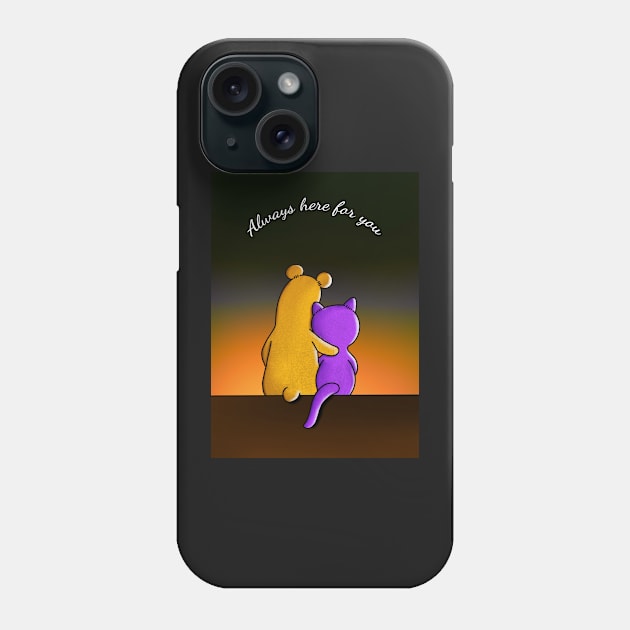 Plum & Custard - Always Here For You Phone Case by GarryVaux