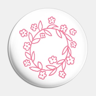 Cherry Blossom Wreath Pin