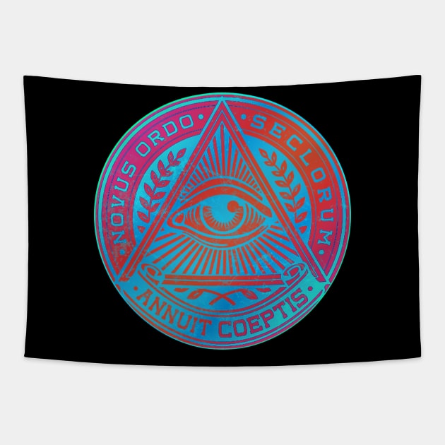 Retro New World Order Tapestry by Scar