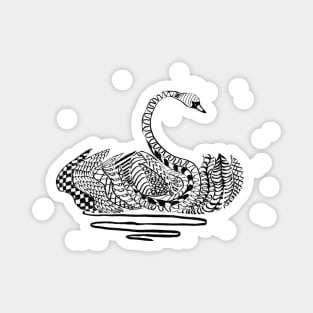 Stately Stylized Swan Magnet