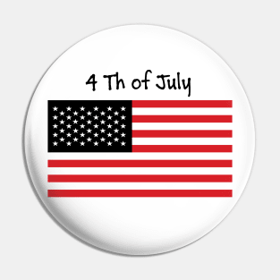 4th of july USA Pin