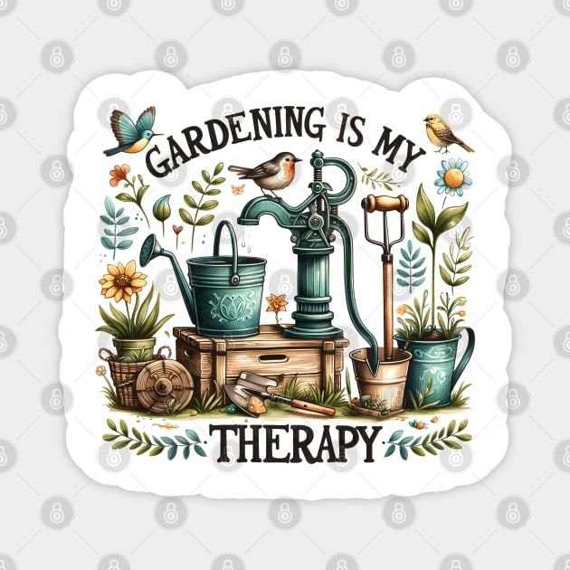 Gardening is my therapy Magnet by Dylante
