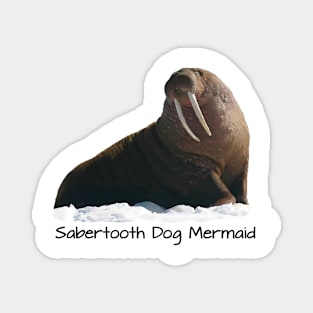 Sabertooth Dog Mermaid Magnet