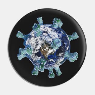 Coronavirus takes earth Pin