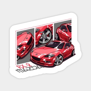 Mazda RX8, JDM Car Magnet