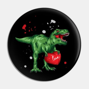 dinosaur heart valentine Pin