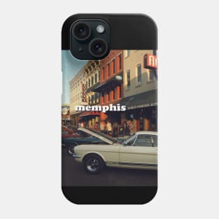 Photography of Beale Street Memphis Tennessee skyline blue clouded sky USA city break Phone Case