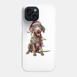 Christmas Weimaraner Phone Case