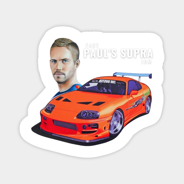 Paul walker's supra ( fast and furious ) Magnet by MOTOSHIFT