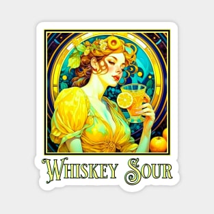 Art Nouveau Whiskey Sour Magnet