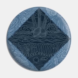 NATURE MANDALA BLUE Pin