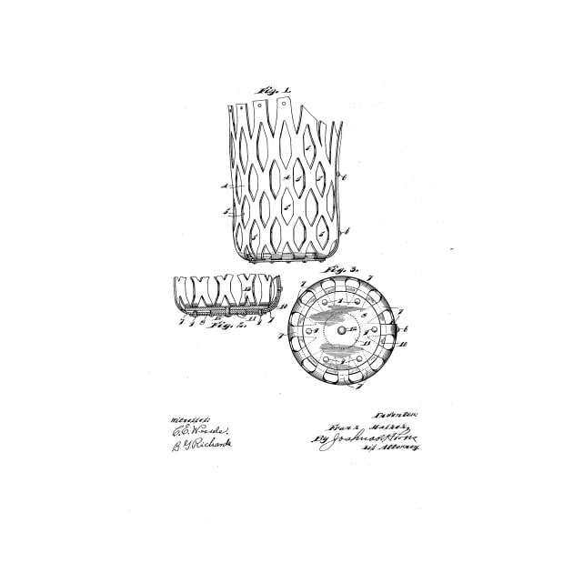 Pool Table Pocket Vintage Patent Hand Drawing by TheYoungDesigns