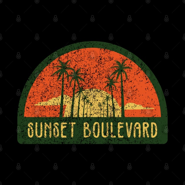 Sunset Boulevard Retro Vintage Sunset Faux Patch by Up 4 Tee