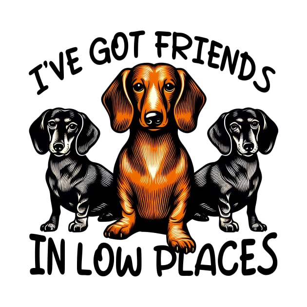 Dachshund I've Got Friends In Low Places Wiener Dog by cyryley