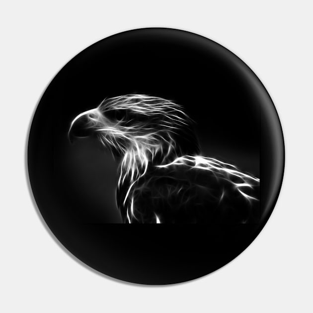 eagle head, glowing - black white Pin by hottehue