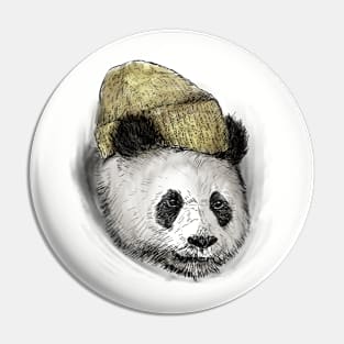 Panda with a Beanie Pin