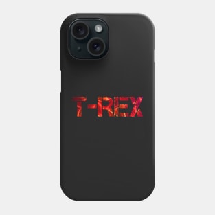 Red 'T-REX' Typography Design Phone Case