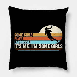 Funny Lacrosse Girl For Women Pillow