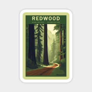 Redwood National Park Vintage Travel Poster Magnet