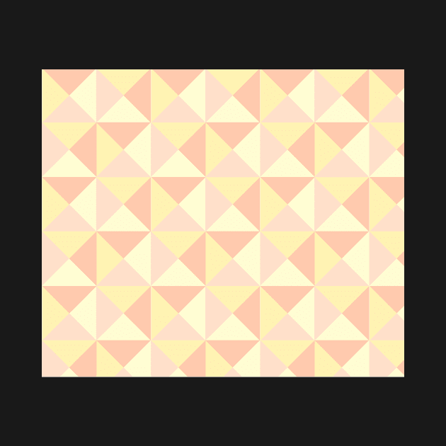 Peach Yellow Orange Pink Geometric Triangles Pattern by dreamingmind