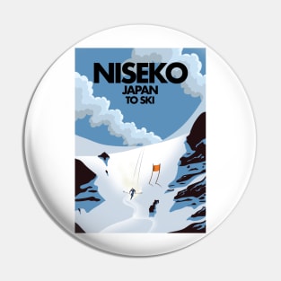 Niseko Japan ski print Pin