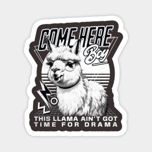 Come here boy. Drama Llama Magnet