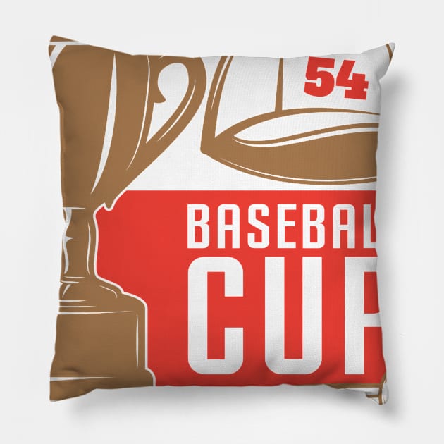 Baseball cup Pillow by gold package