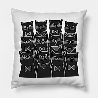 Black Cats Pattern Pillow