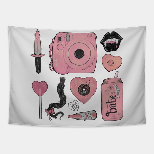 GIRLY STUFF Tapestry by lOll3