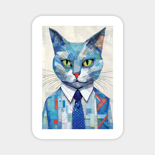 Abstract Cat 5 Magnet by erzebeth