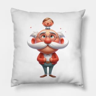 Copy of Cute Grandpa With Grandson Pillow