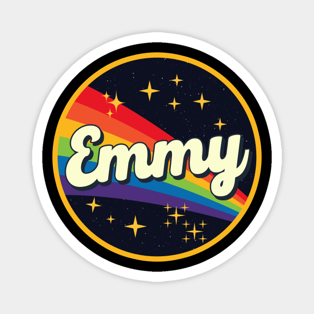 Emmy // Rainbow In Space Vintage Style Magnet by LMW Art