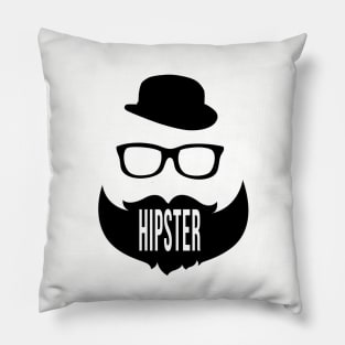 I'M A HIPSTER (Black beard) Pillow