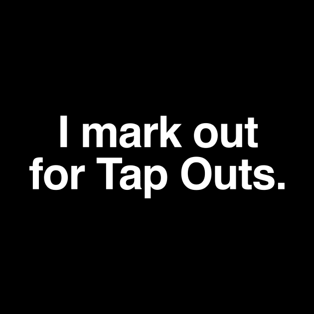 I mark out for tap outs by C E Richards