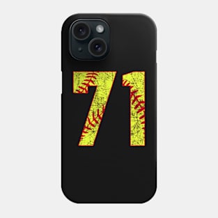 Fastpitch Softball Number 71 #71 Softball Shirt Jersey Uniform Favorite Player Biggest Fan Phone Case