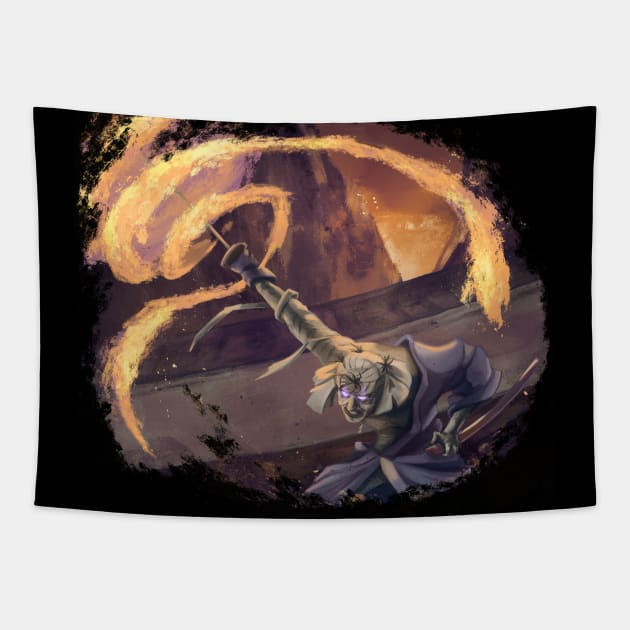 Shishio Makoto Kagutsuchi Tapestry by condepablo