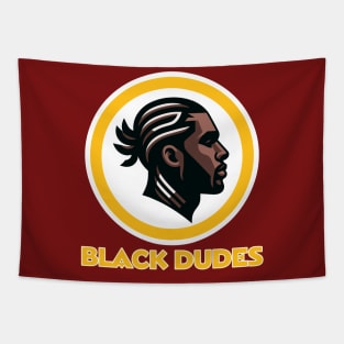 Washington Black Dudes Redskins Tapestry