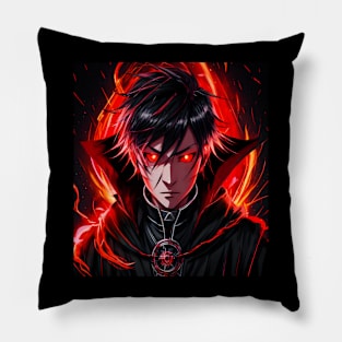 Demon Warrior with Fire Ring Pillow