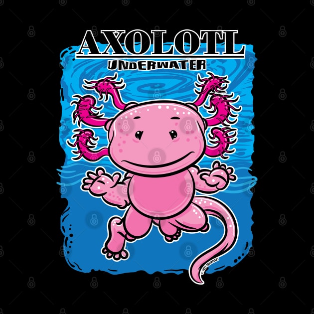 Axolotl Underwater by eShirtLabs