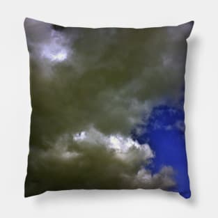 Stormy clouds in a Bright Blue Sky Pillow