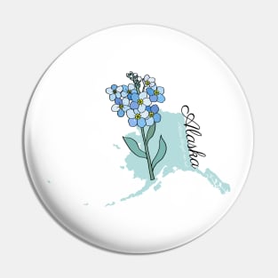 Alaska State Flower Pin