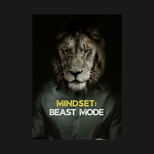 Lion Beast Mode Mindset Motivational Quote T-Shirt